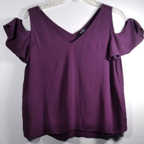 a.n.a A New Approach Top with Cold shoulders. Purple-Size: PM - Picture 10 of 15